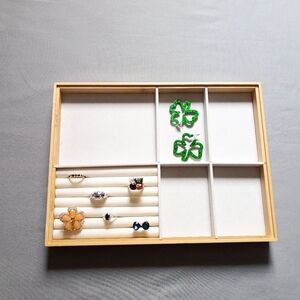 BRIGHTROOM Bamboo Tray Ring and Jewelry Holder